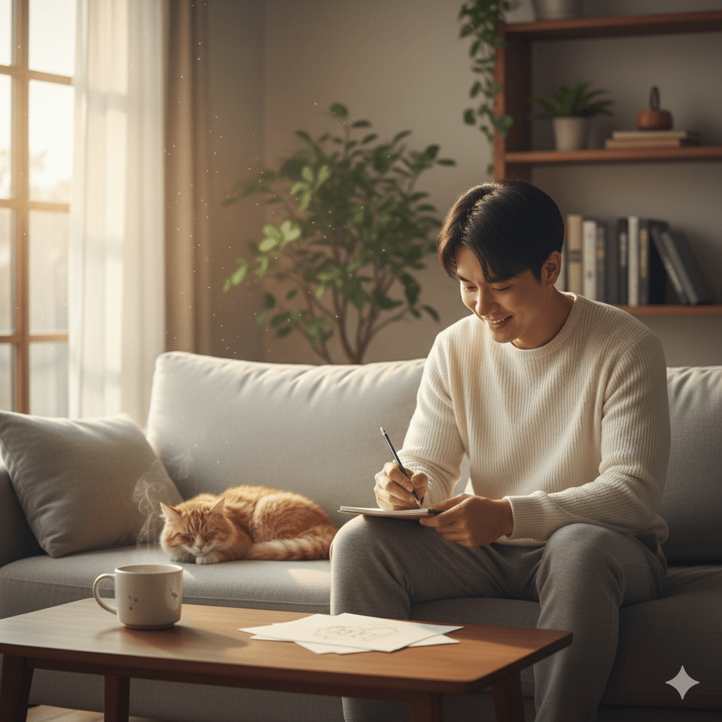 Simple stretches and pauses reducing daily tension